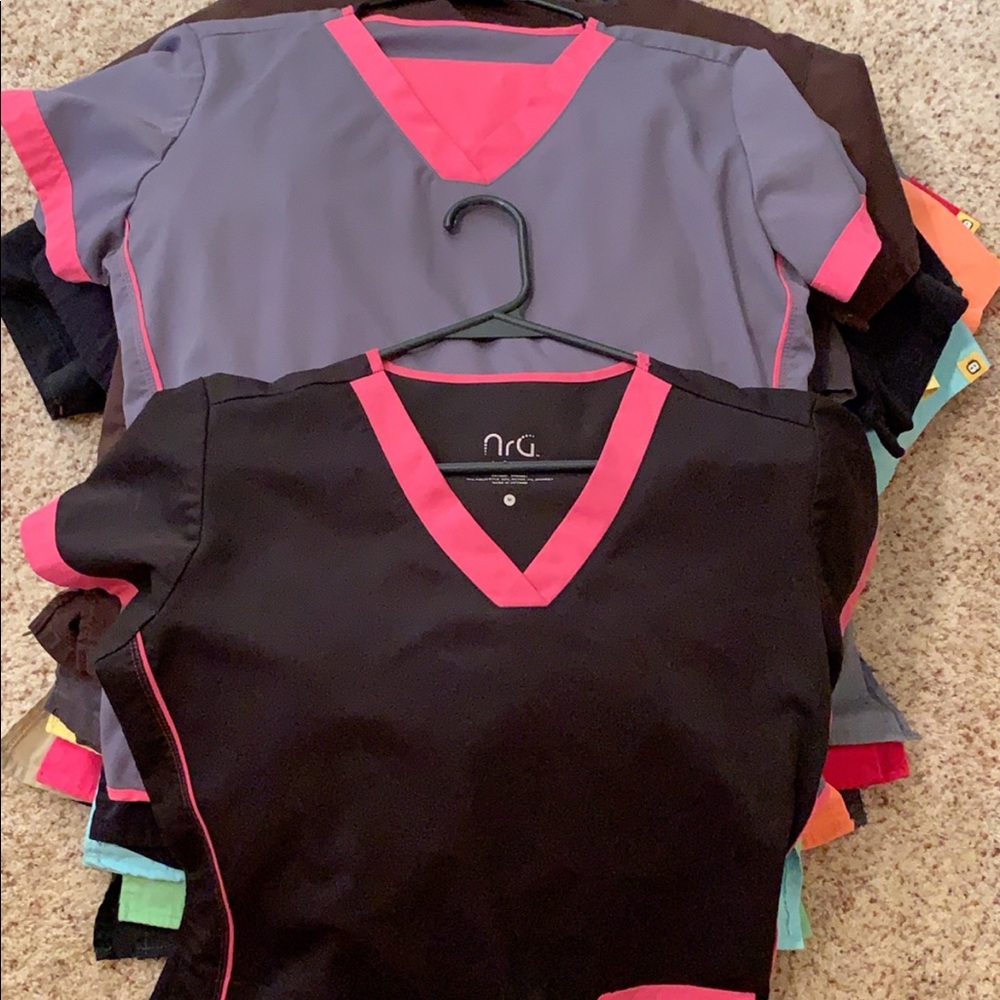 Nursing scrubs, 2 tops, 1 bottom
